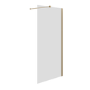1200mm Brushed Brass Shower Screen for Wetroom & Walk In Shower - Corvus