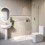 1200mm Brushed Brass Shower Screen for Wetroom & Walk In Shower - Corvus