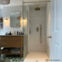 1200mm Brushed Brass Shower Screen for Wetroom & Walk In Shower - Corvus