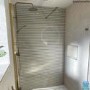 1200mm Brushed Brass Shower Screen for Wetroom & Walk In Shower - Corvus