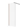 800mm Brushed Bronze Shower Screen for Wet Room & Walk In Shower - Corvus