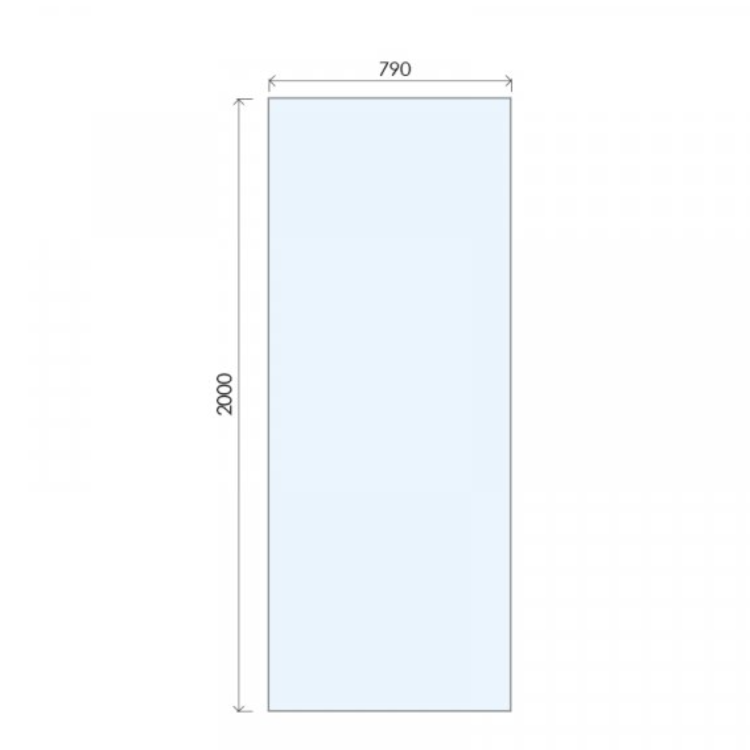 800mm Brushed Bronze Shower Screen for Wet Room & Walk In Shower - Corvus