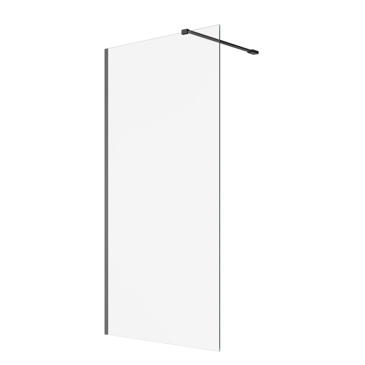 1000mm Gunmetal Shower Screen for Wet Room & Walk In Shower – Corvus