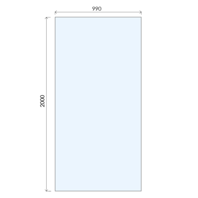 1000mm Gunmetal Shower Screen for Wet Room & Walk In Shower – Corvus