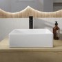 GRADE A1 - White Square Countertop Basin 350mm - Corey