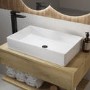GRADE A1 - White Rectangular Countertop Basin 605mm - Corey