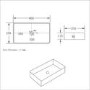GRADE A1 - White Rectangular Countertop Basin 605mm - Corey