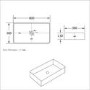 ONLY OPENED - White Rectangular Countertop Basin 800mm - Corey