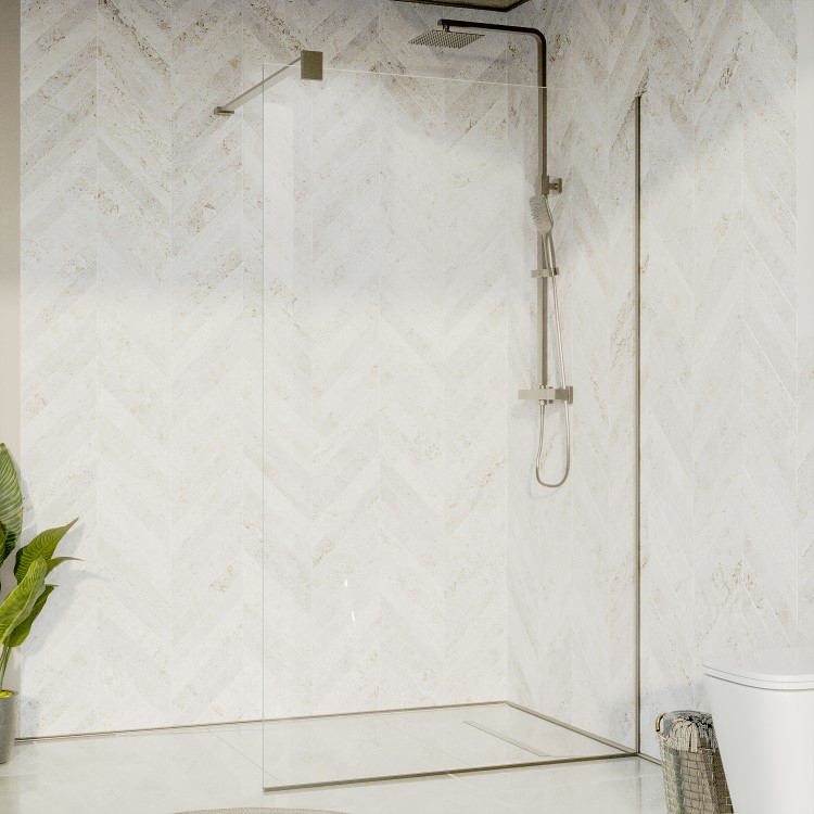 1000mm Nickel Shower Screen for Wet Room & Walk In Shower - Live Your Colour