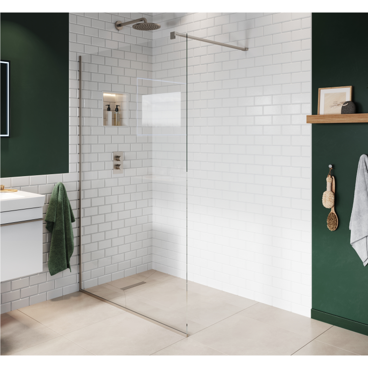 1000mm Nickel Shower Screen for Wet Room & Walk In Shower - Live Your Colour