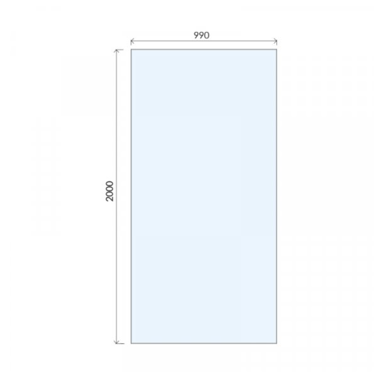 1000mm Nickel Shower Screen for Wet Room & Walk In Shower - Live Your Colour