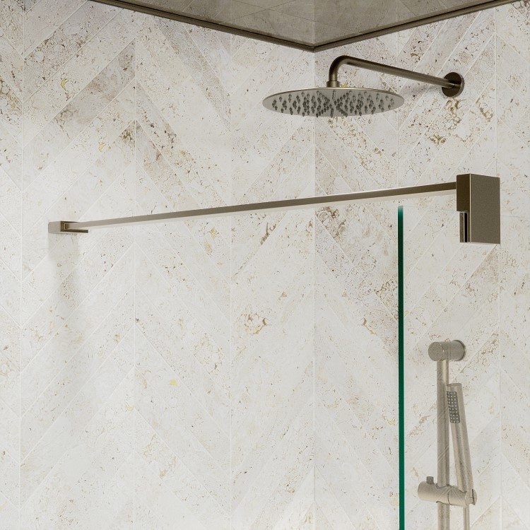 900mm Nickel Shower Screen for Wet Room & Walk In Shower - Live Your Colour