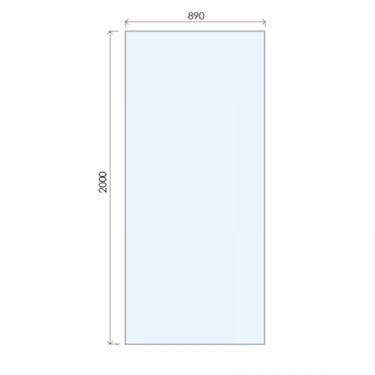 GRADE A1 - 900mm Brushed Nickel Shower Screen for Wet Room & Walk In Shower – Corvus