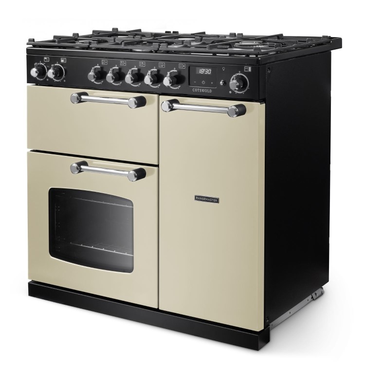 Rangemaster Cotswold 110cm Dual Fuel Range Cooker - Pale Cream