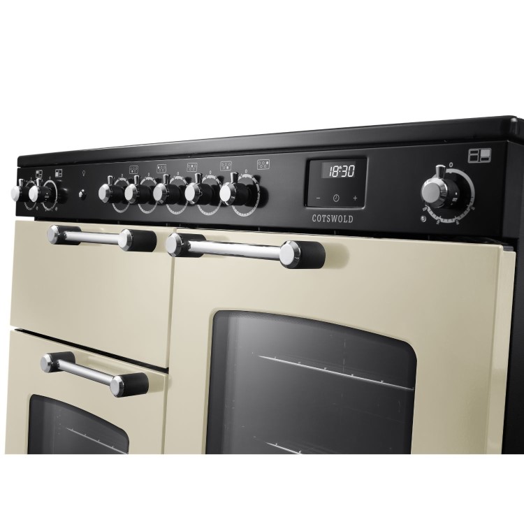 Rangemaster Cotswold 110cm Electric Induction Range Cooker - Pale Cream