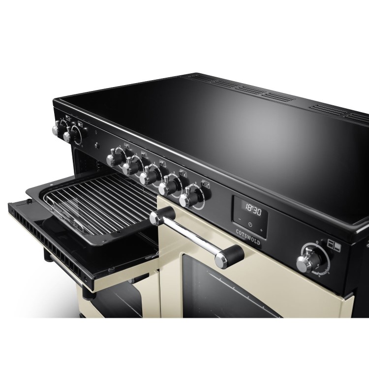 Rangemaster Cotswold 110cm Electric Induction Range Cooker - Pale Cream
