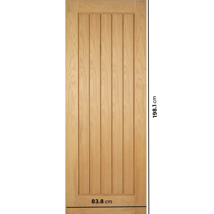 Internal Oak Cottage Door - Pre-Finished - 1981 x 838 x 35mm - Mexicano - Dalby