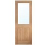 Oak Mexicano Prefinished Half Glass Panel Internal Cottage Door 1981 x 686mm