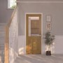 Oak Mexicano Prefinished Half Glass Panel Internal Cottage Door 1981 x 686mm
