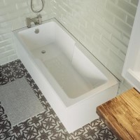 GRADE A1 - Single Ended Wide End Shower Bath 1500 x 750mm - Cotswold