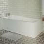 GRADE A1 - Single Ended Wide End Shower Bath 1500 x 750mm - Cotswold