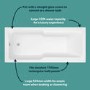 ALMOST PERFECT - Single Ended Wide End Shower Bath 1700 x 750mm - Cotswold