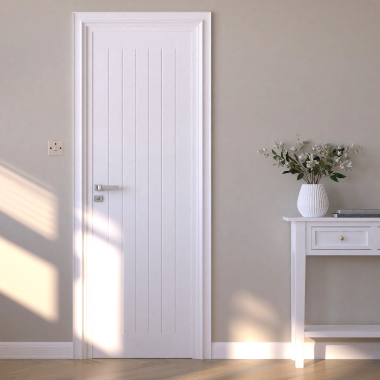 White Mexicano Primed Cottage Internal Door 1981 x 610mm
