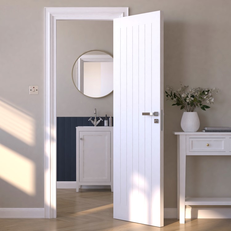 White Mexicano Primed Cottage Internal Door 1981 x 610mm