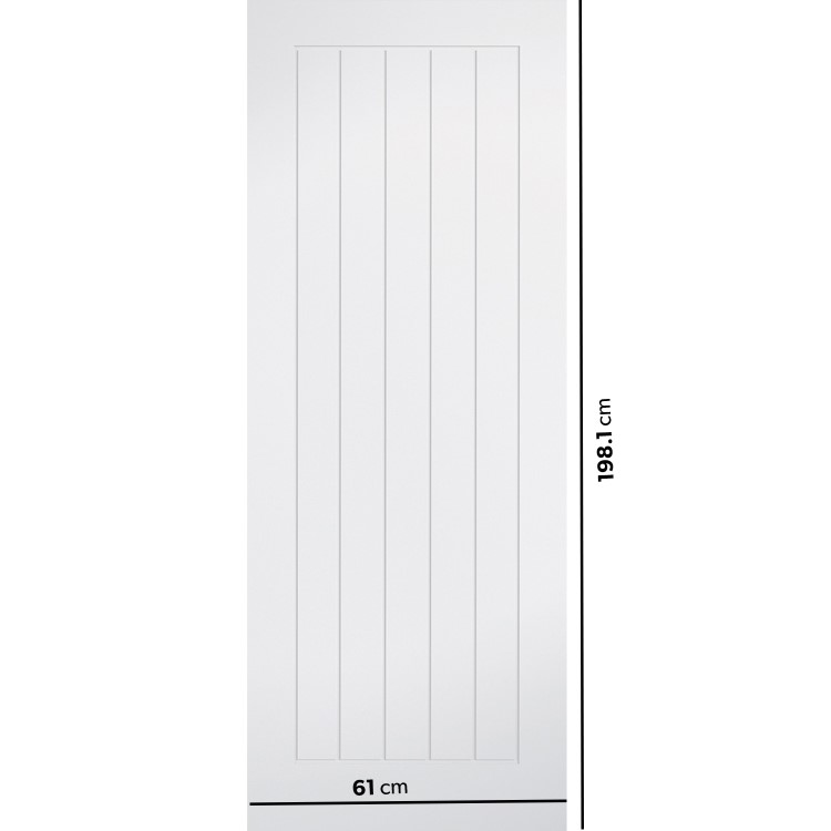 White Mexicano Primed Cottage Internal Door 1981 x 610mm