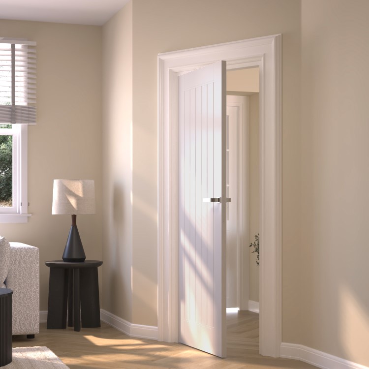 Internal White Primed Cottage Door - 1981 x 762 x 35mm - Mexicano - Dalby