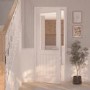 White Mexicano Primed Half Glazed Glass Cottage Internal Door 1981 x 762mm