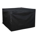 COV001 120 x 120 x 80cm Waterproof Black Garden Furniture Cover