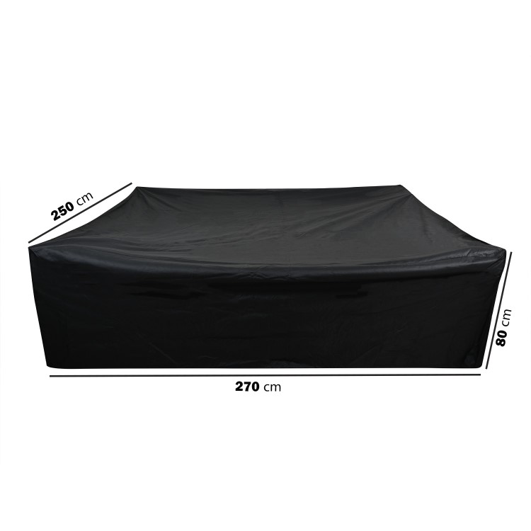 250 x 270 x 80cm Waterproof Black Garden Furniture Cover