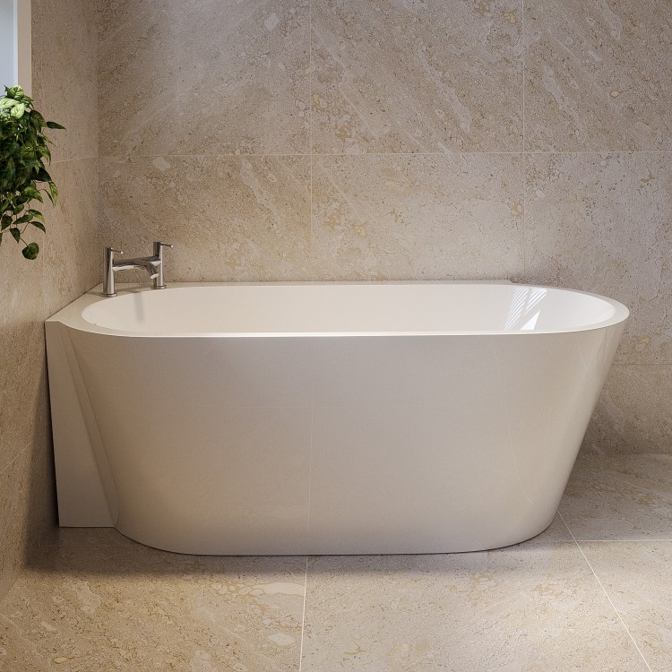 GRADE A1 - Freestanding Single Ended Left Hand Corner Bath 1600 x 780mm - Cove