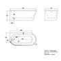 GRADE A1 - Freestanding Single Ended Left Hand Corner Bath 1600 x 780mm - Cove