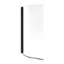 Matt Black Hinged Shower Bath Screen 1450 x 730mm - For Cove & Lisbon Shower Baths