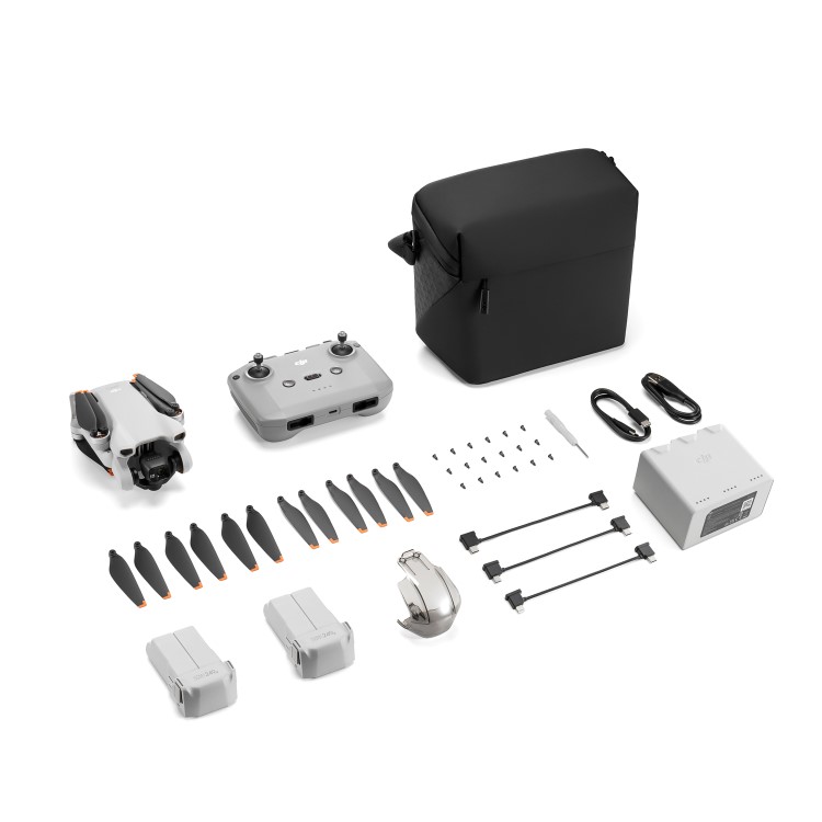 Box Opened DJI Mini 3 Fly More Combo RC-N1 with DJI RC