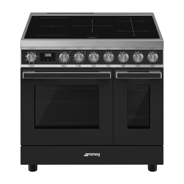 Smeg Portofino 90cm Electric Induction Range Cooker - Anthracite Grey