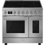 Refurbished Smeg Portofino CPF92IMX 90cm Induction Twin Oven Range Cooker Stainless Steel
