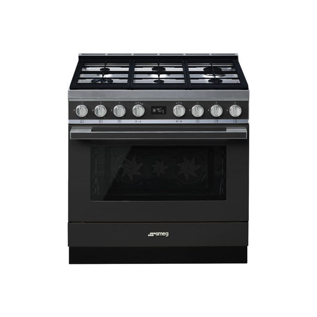 Smeg Portofino 90cm Pyrolytic Dual Fuel Range Cooker - Anthracite