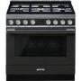 Smeg Portofino 90cm Pyrolytic Dual Fuel Range Cooker - Anthracite