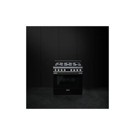 Smeg Portofino 90cm Pyrolytic Dual Fuel Range Cooker - Black