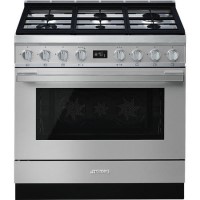 Refurbished Smeg CPF9GPX 90cm Portofino Pyrolytic Dual Fuel Range Cooker - Stainless Steel Refurbished Smeg CPF9GPX 90cm Portofino Pyrolytic Dual Fuel Range Cooker - Stainless Steel