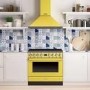 Refurbished Smeg Portofino CPF9GPYW 90cm Pyrolytic Dual Fuel Range Cooker Yellow