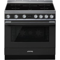 Refurbished Smeg Portofino CPF9IPAN 90cm Pyrolytic Induction Range Cooker Anthracite