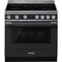 Refurbished Smeg Portofino CPF9IPAN 90cm Pyrolytic Induction Range Cooker Anthracite