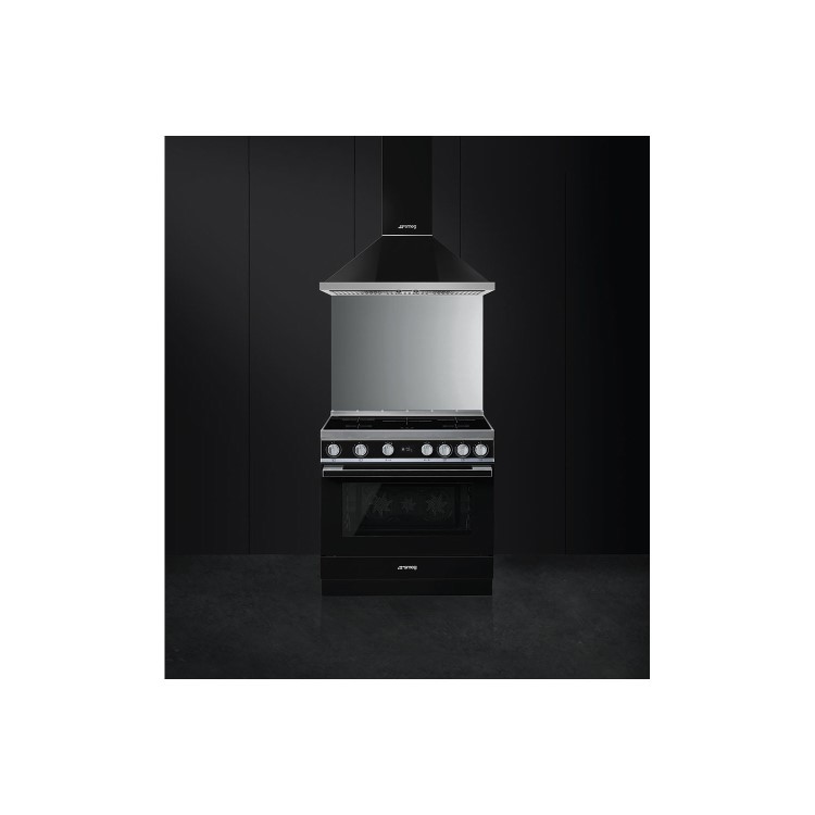 Refurbished Smeg Portofino CPF9IPBL 90cm Pyrolytic Induction Range Cooker Black