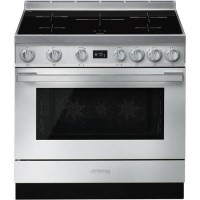 Refurbished Smeg Portofino CPF9IPX 90cm Pyrolytic Induction Range Cooker Stainless Steel