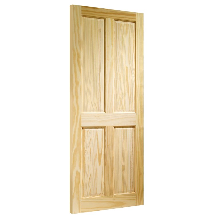 Internal Pine 4-Panel Door - Unfinished - 1981 x 533 x 35mm - Victorian Essential - XL Joinery