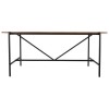 Walnut Trestle Table with Black Metal Legs - Seats 6 - Cooper